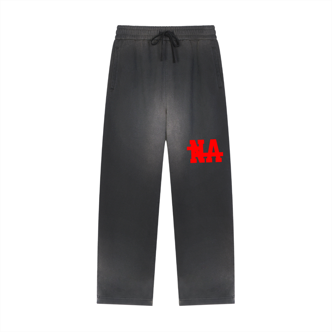Sun Fade Raw Edge Straight-Leg Sweatpants