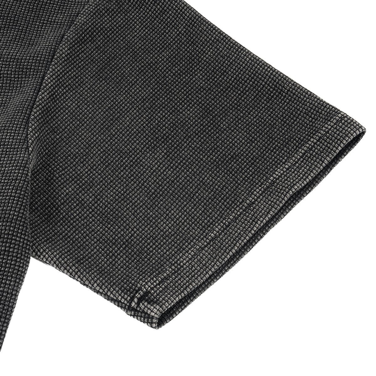 Waffle-Texture Washed Cropped Boxy "Exotic NA" Tee