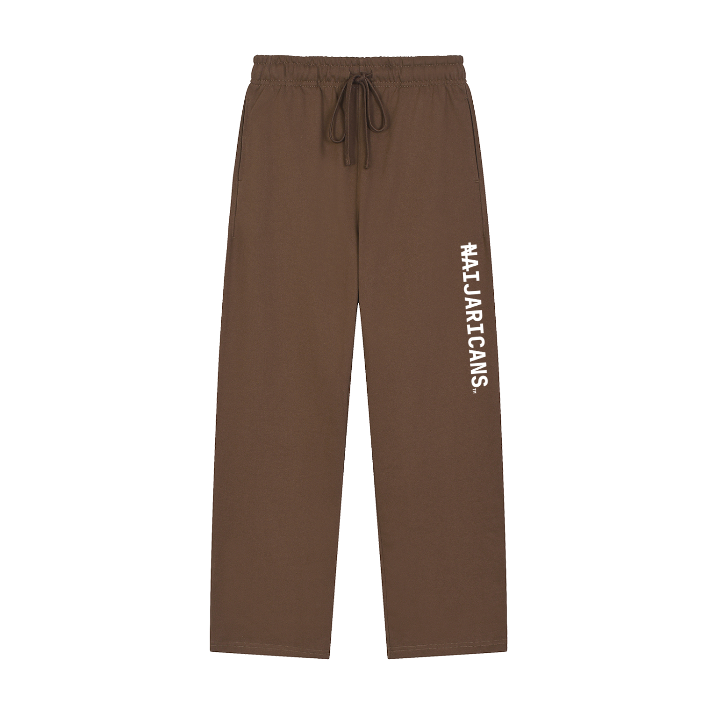 Solid Color Straight-Leg Sweatpants